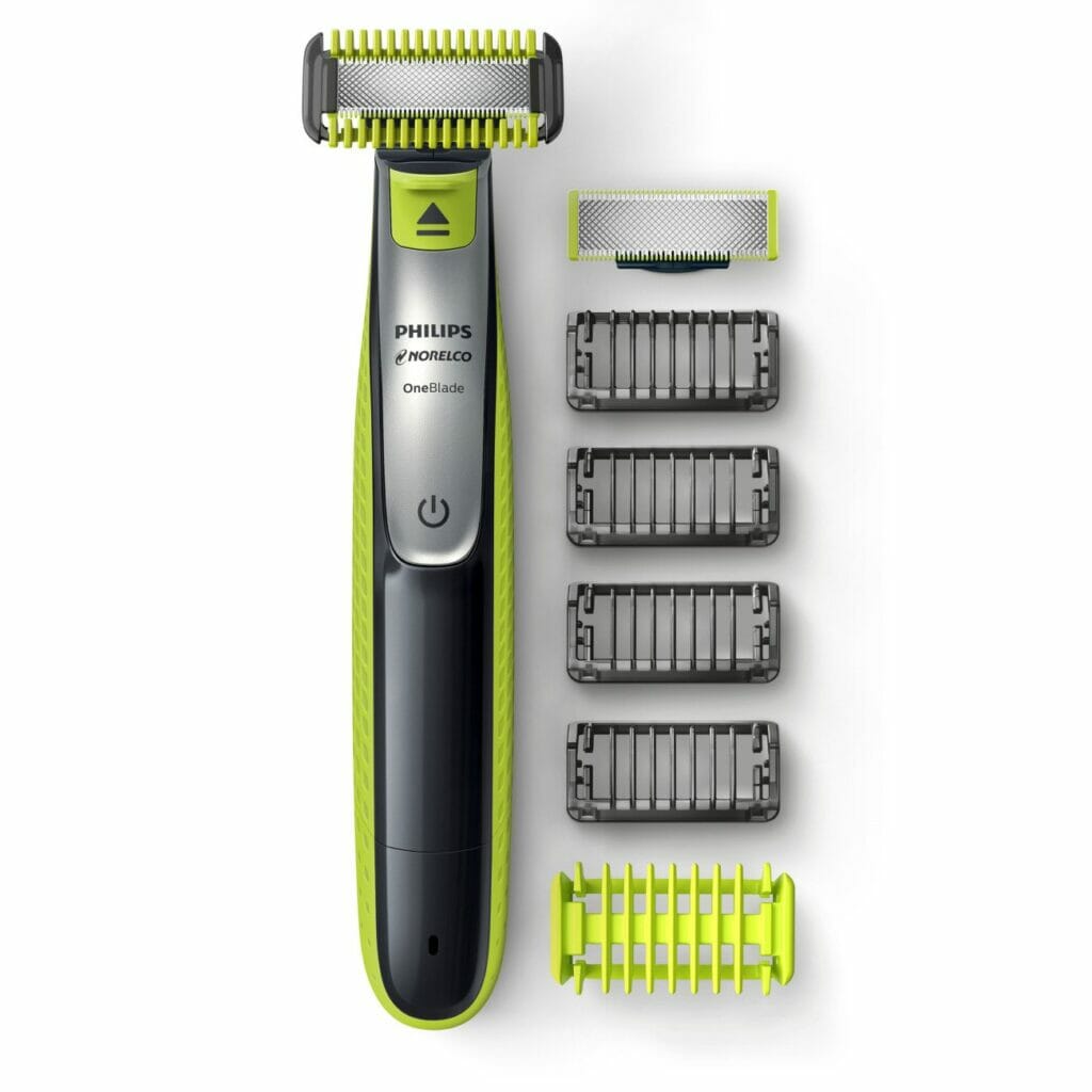 The Philips Norelco OneBlade Face + Body Hybrid Electric Trimmer and Shaver - the best trimmer for balls