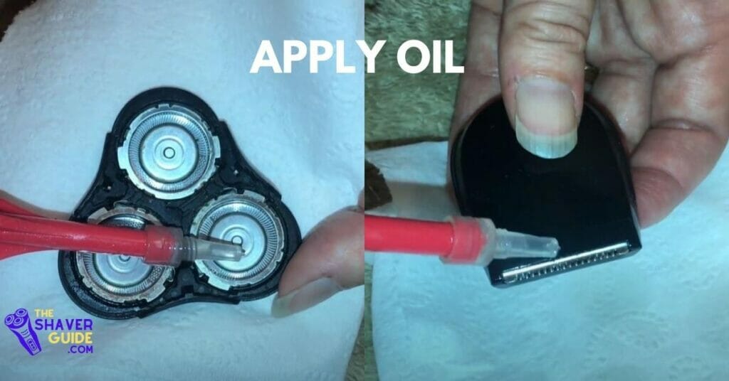 apply oil to electric razor