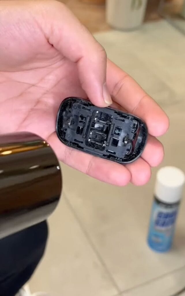 blowing-with-blower-small-hair-from-the-shaver-header